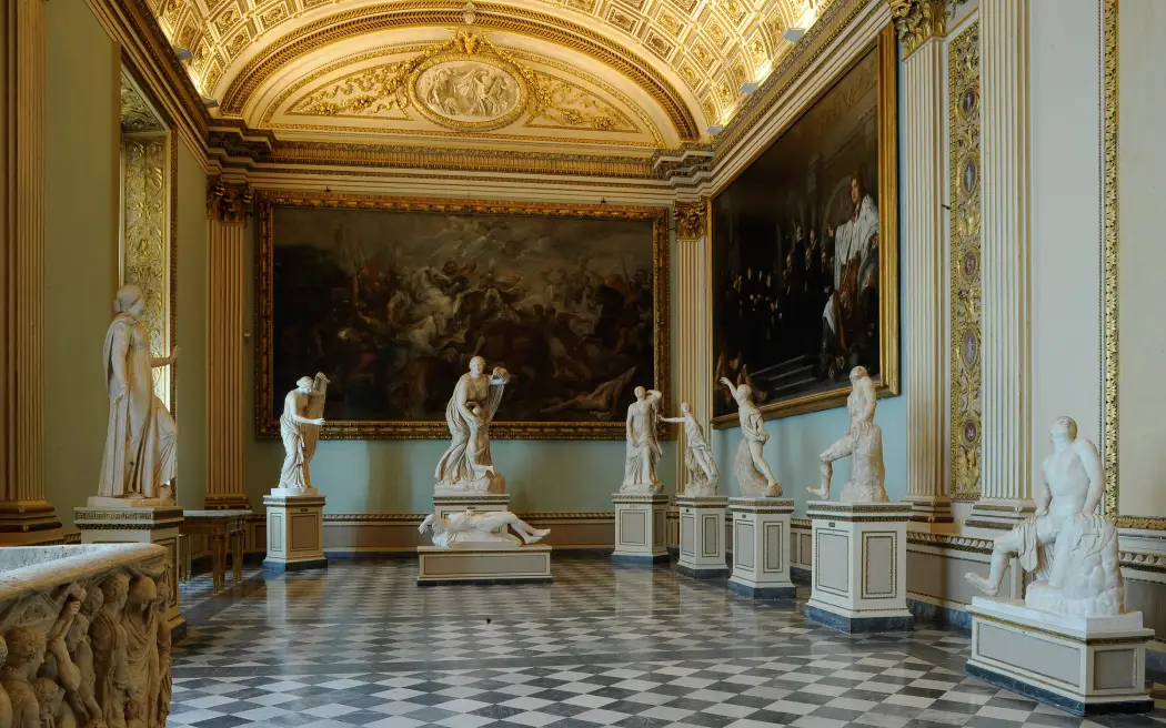 Niobe room at the Uffizi Gallery