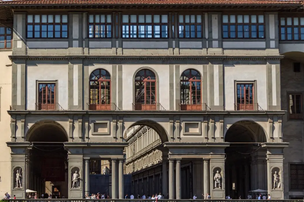 Uffizi Palace The entrance view of the Uffizi Palace