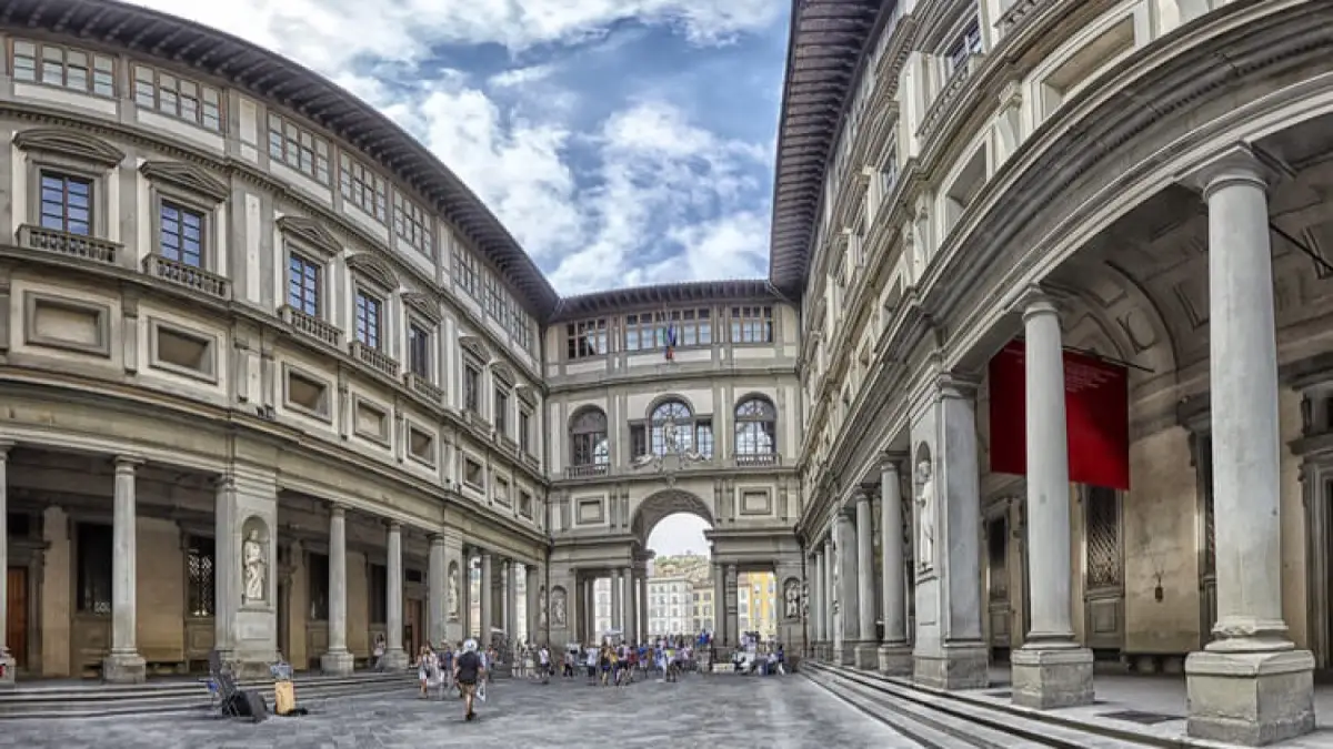 Uffizi gallery’s outdoor view The outdoor view of the Uffizi Gallery